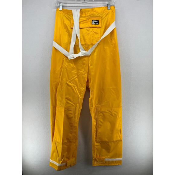 WEST MARINE Overalls Adult XS Foul Weather Gear Fishing Rain Pants Bib Yellow - Picture 1 of 10